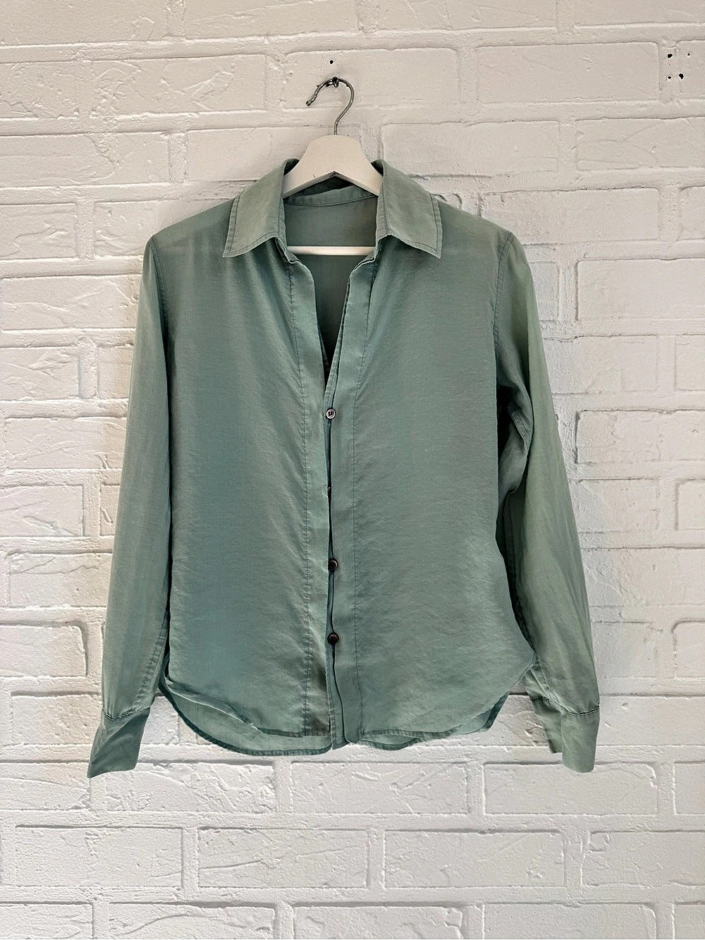 Yohji Yamamoto Green Button Down Shirt